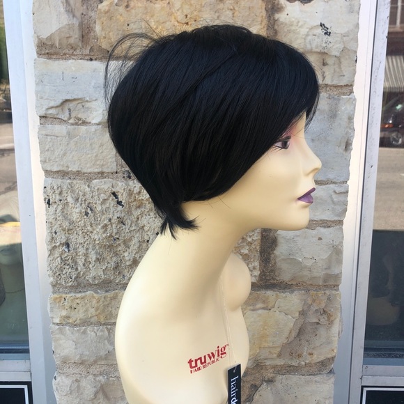 Christmas wig Black short pixie bob wig main image 5